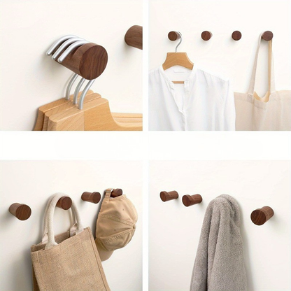 Muurhaken Hout (Set van 4)