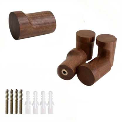 Muurhaken Hout (Set van 4)